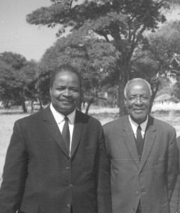 Rev. Aaron Ndebele with his father