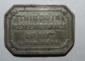 Communion token, given to approved communicants